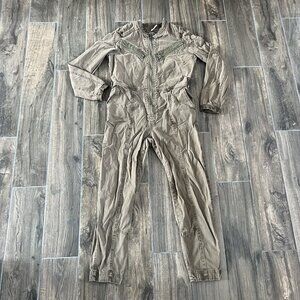 Free People Womens Fleetwood Flight Suit Long Sleeve Jumpsuit Green Size 2 (105)